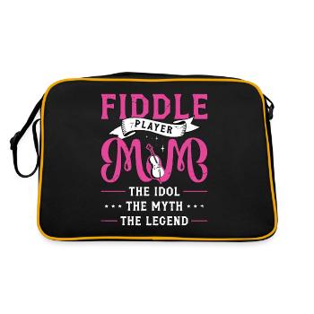 Fiddle Player Mom The Idol Loves Country Music - Retro Bag - black/gold - Back
