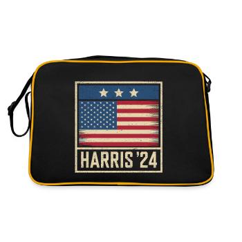 Harris 2024 Vintage Election Campagne patriotique - Sac Retro - noir/or - Dos