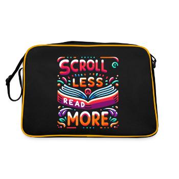Scroll Less Read More 5 - Retro Tasche - Schwarz/Gold - Hinten
