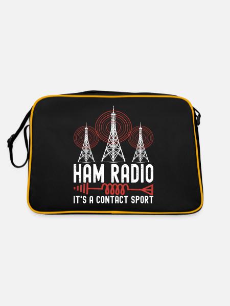 Proud amateur radio operator - Retro Bag - black/gold - Back