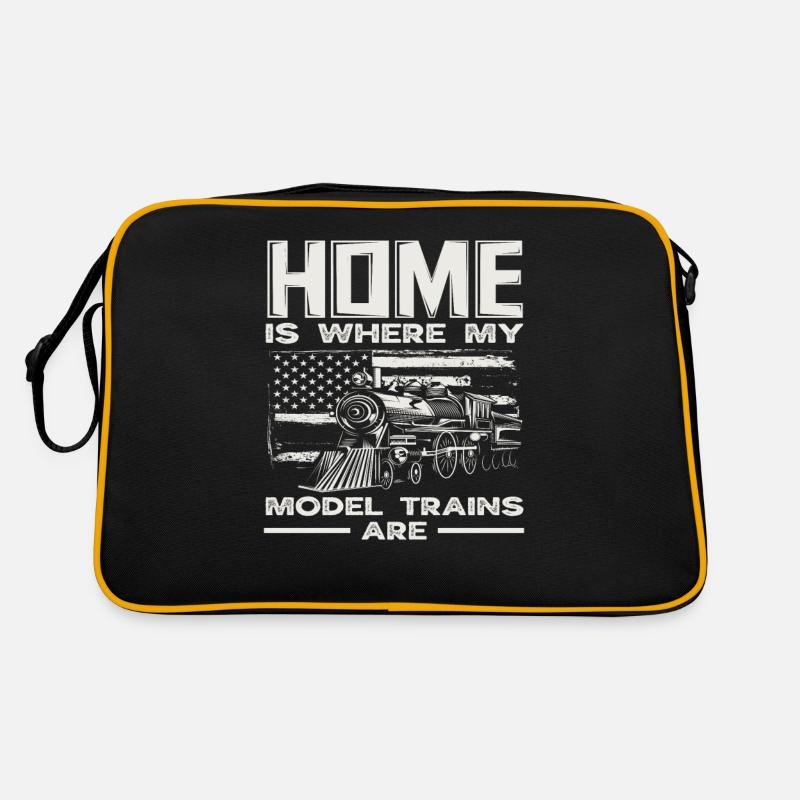 Home is where my model trains are Retro Bag