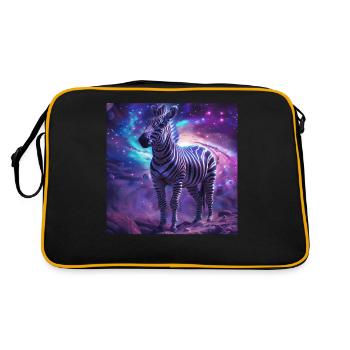 Zebra - Retro Tasche - Schwarz/Gold - Hinten