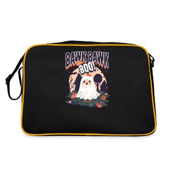Poulet d’Halloween Bawk Bawk Boo ! - Sac Retro - noir/or - Dos