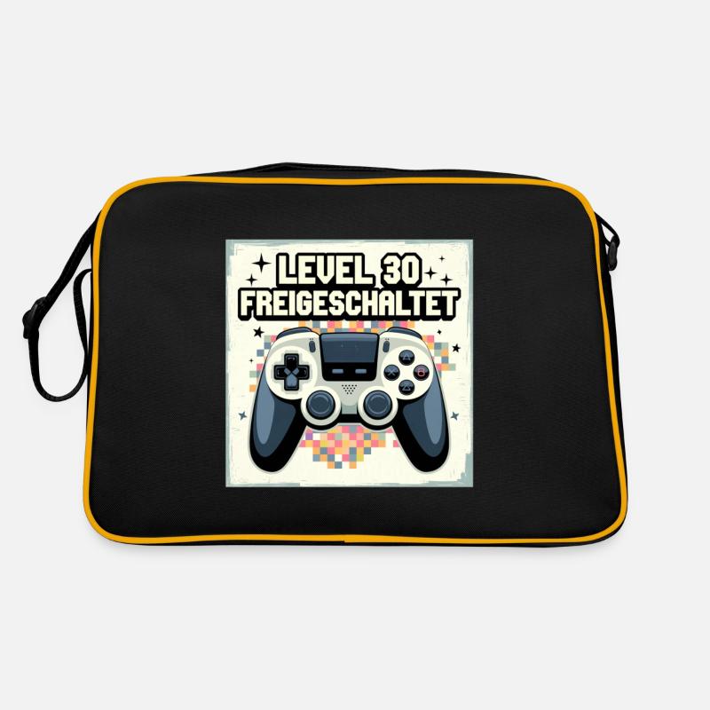 Level 30 Freigeschaltet Gamer Controller Retro Tasche