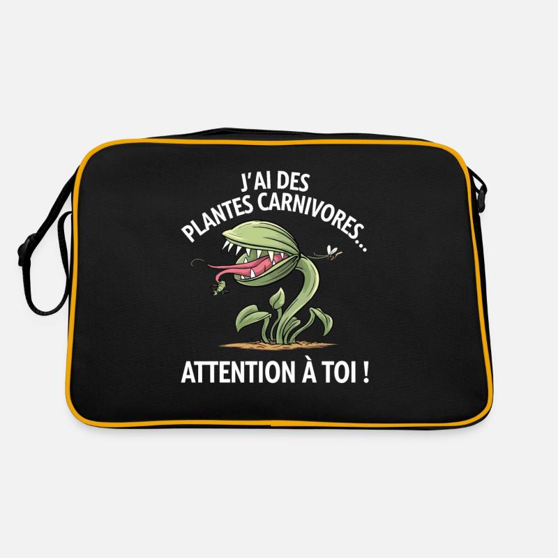 Fleischfressende Pflanzen Gartenarbeit Lustiger Gärtner Retro Tasche