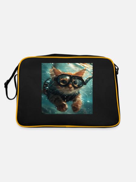 Cat - Retro Bag - black/gold