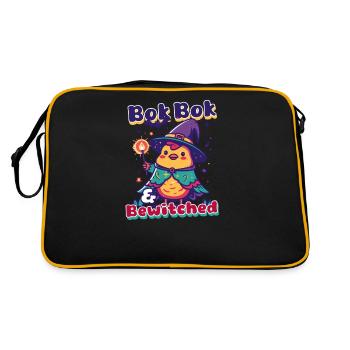 Poulet Bok Bok Et Envoûté D’Halloween - Sac Retro - noir/or - Dos