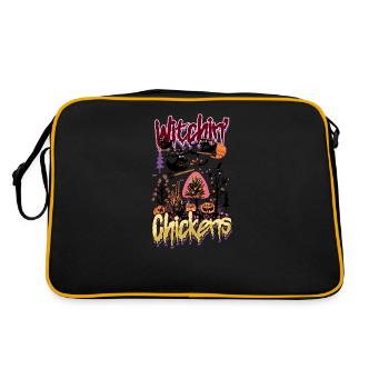 Poulet d’Halloween Poulets sorciers - Sac Retro - noir/or - Dos