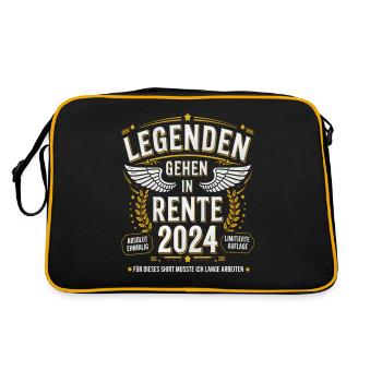 Legenden Gehen In Rente 2024 - Retro Tasche - Schwarz/Gold - Hinten