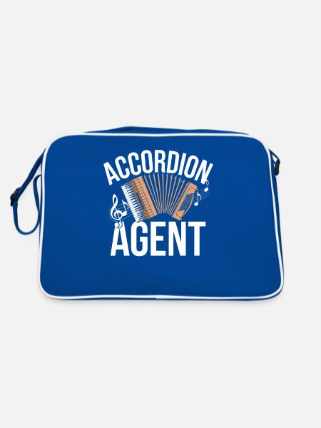 Accordéon - Sac Retro - bleu/blanc - Dos