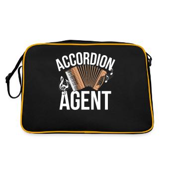 Akkordeon - Retro Tasche - Schwarz/Gold - Hinten