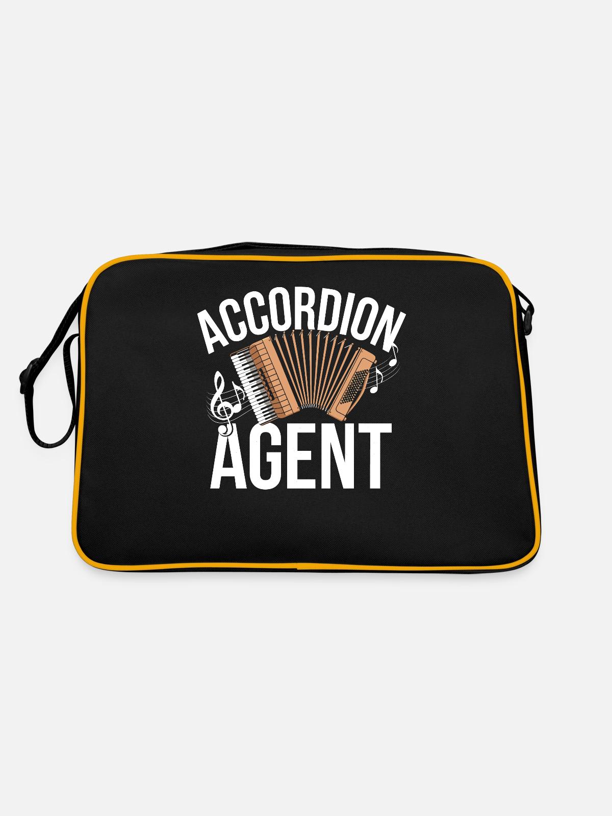 Accordéon - Sac Retro - noir/or - Dos