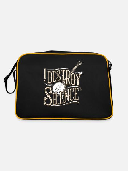 Banjo - Retro Tasche - Schwarz/Gold - Hinten