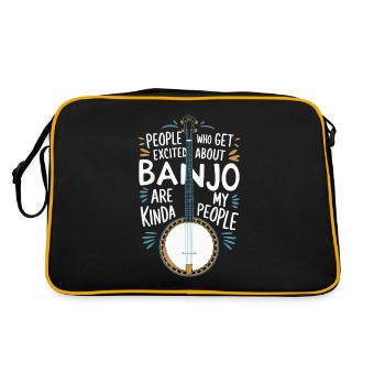 Banjo - Retro Tasche - Schwarz/Gold - Hinten
