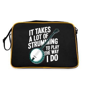 Banjo - Retro Tasche - Schwarz/Gold - Hinten