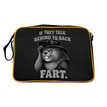 Biber - Retro Tasche - Schwarz/Gold - Hinten