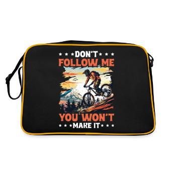 Don't Follow Me You Won't Make It 2 - Retro Tasche - Schwarz/Gold - Hinten