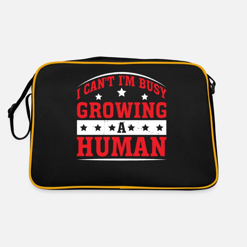 I Can't I'm Busy Growing A Human 2 Retro Tasche
