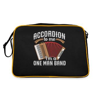 Akkordeon - Retro Tasche - Schwarz/Gold - Hinten