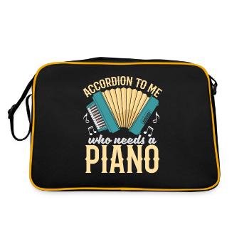 Accordéon - Sac Retro - noir/or - Dos