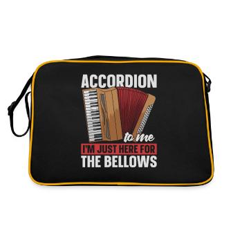 Akkordeon - Retro Tasche - Schwarz/Gold - Hinten