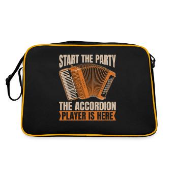 Akkordeon - Retro Tasche - Schwarz/Gold - Hinten