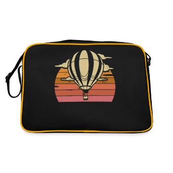 Montgolfière rétro coucher de soleil liberté - Sac Retro - noir/or - Dos