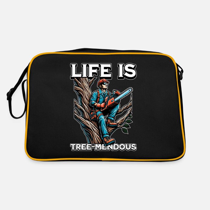 Arborist Life Is Tree-Mendous Tree Technician Retro Tasche