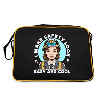 Agent de sécurité Je donne l’impression que la sécurité est facile Application de la loi - Sac Retro - noir/or - Dos