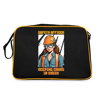 Safety Officer Keeping Chaos In Check Enforcement - Retro Bag - black/gold - Back