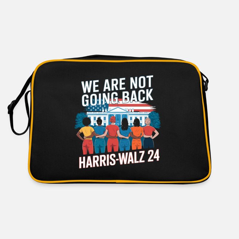 We Are Not Going Back Harris-Walz 2024 Political Retro Tasche