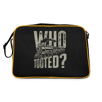 Qui a claironné un drôle de train en disant - Sac Retro - noir/or - Dos