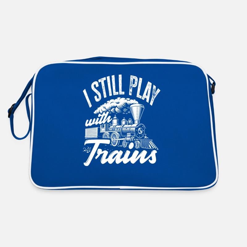 Ich Spiele Immer Noch Mit Eisenbahnen Retro Tasche