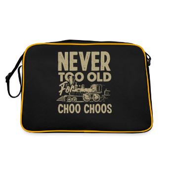Jamais trop vieux pour les amateurs de trains de Choo Choos - Sac Retro - noir/or - Dos