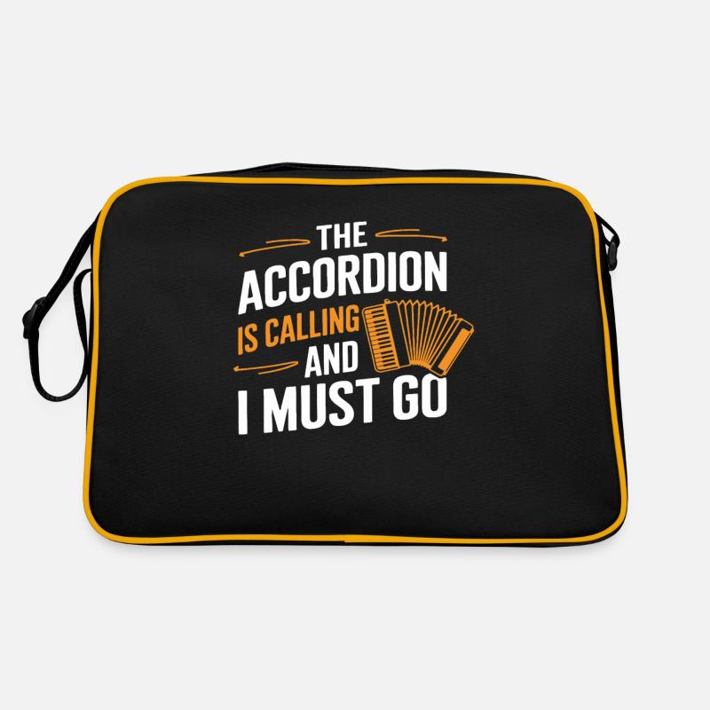 Akkordeon - Retro Tasche - Schwarz/Gold