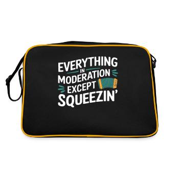Akkordeon - Retro Tasche - Schwarz/Gold - Hinten