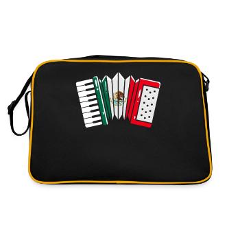 Accordion Mexico Flag - Retro Bag - black/gold - Back