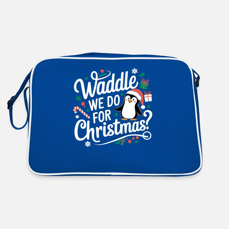 Waddle We Do For Christmas Pingouin Noël Sac Retro