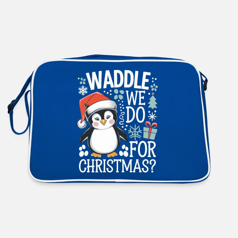 Penguin Weihnachten Waddle We Do For Christmas? Retro Tasche