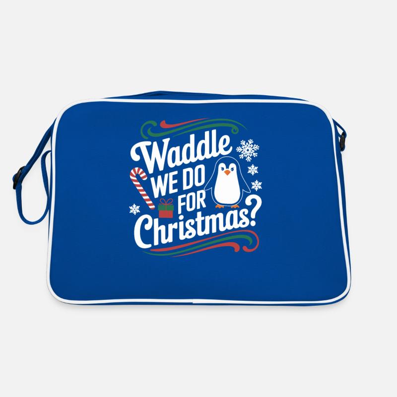 Pinguin Weihnachten Waddle We Do For Christmas Retro Tasche