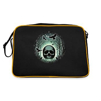Squelette Crâne Rose Rétro Rose Lover Graphique - Sac Retro - noir/or - Dos