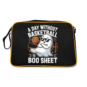 A Day Without Basketball Is Boo Sheet Ghost - Retro Tasche - Schwarz/Gold - Hinten