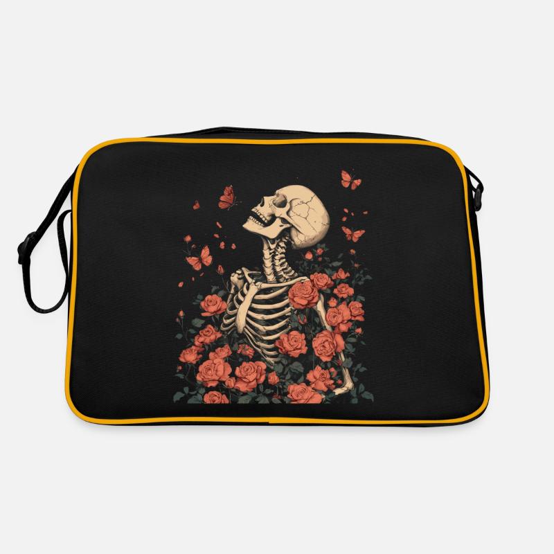 Skeleton Flowers Retro Bag