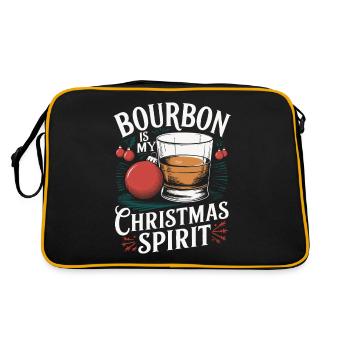 Bourbon Christmas Spirit Vintage Stil - Retro Tasche - Schwarz/Gold - Hinten