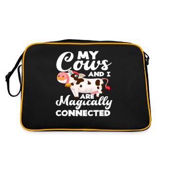 Mes vaches et moi sommes liées comme par magie - Sac Retro - noir/or - Dos