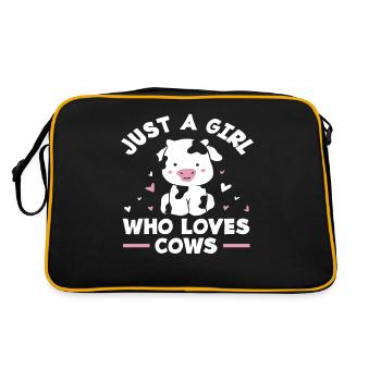 Juste une fille qui aime les vaches - Sac Retro - noir/or - Dos