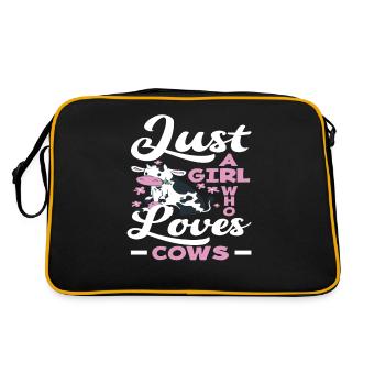 Une fille qui aime les vaches - Sac Retro - noir/or - Dos