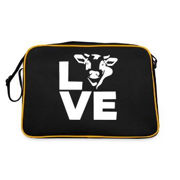 Design de vache d’amour pour les amoureux des vaches - Sac Retro - noir/or - Dos