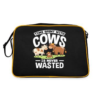 Passer du temps avec les vaches n’est jamais perdu - Sac Retro - noir/or - Dos
