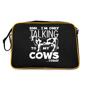 ssh Je ne parle qu’à mes vaches aujourd’hui - Sac Retro - noir/or - Dos